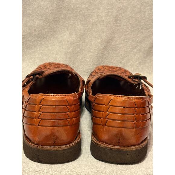 Sunsteps Size 8.5 Hand Woven Huaraches Brown Leather Women’s Shoes EUC - Picture 5 of 10